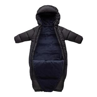 婴儿冬季连体羽绒服男宝加厚保暖外出服婴幼儿加绒白鸭绒爬服冬装