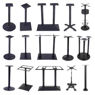 定制吧台脚餐台脚大理石桌脚铸铁镀金支架不锈钢圆盘底座桌腿促销