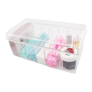 美甲美睫耗材收纳盒桌面收纳亚克力存储盒高品质加厚防滑美睫店用
