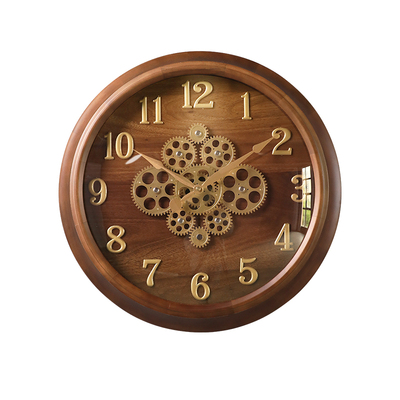 【居家幸福感好物】实木齿轮挂钟