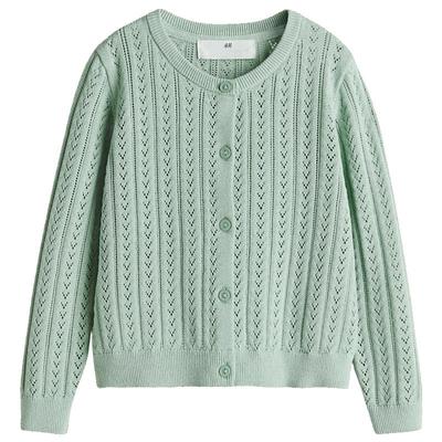 HM童装儿童女童毛衣2025新款圣诞红色针织开衫内搭外套1273021