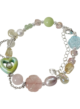 春夏撞色童趣原创手作串珠手链女