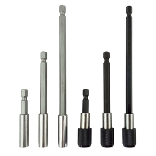 电动螺丝刀加长连接杆 套筒快速转接头 批头加长杆 延长杆自锁型