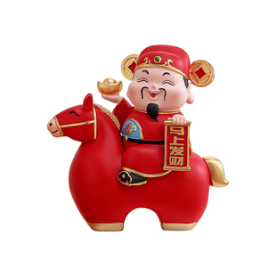 2026马年吉祥物马上有钱财神爷摆件生肖小马本命新年装饰伴手礼物