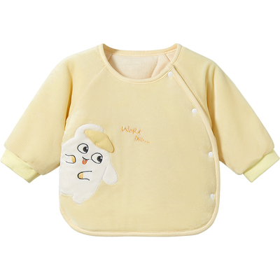 拉夏贝尔夹棉保暖新生儿上衣