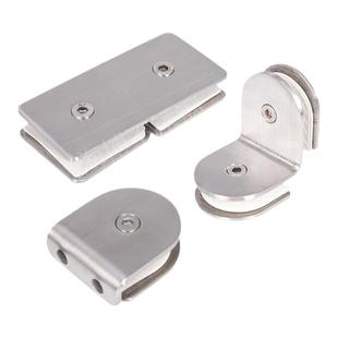 304不锈钢玻璃固定夹子酒柜层隔板瓷砖卡槽玻璃卡子直角固定卡扣