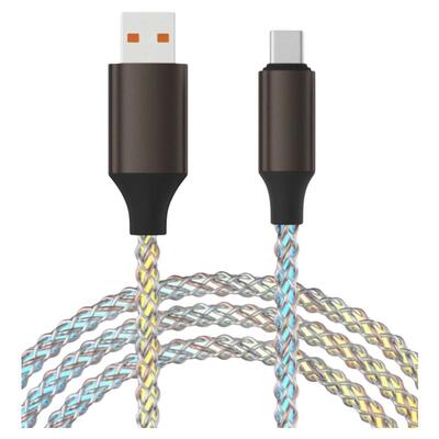 狼蛛七彩发光USB-typec数据线