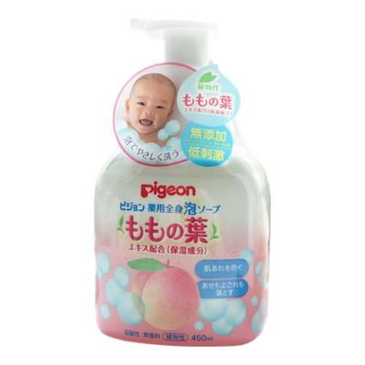 贝亲日本桃子沐浴露洗发水二合一婴幼儿童宝宝桃叶精华洗护温和