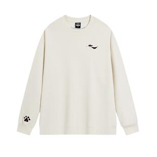 范丞丞同款丨特步卫衣男女同款秋官方刺绣情侣圆领长袖运动上衣