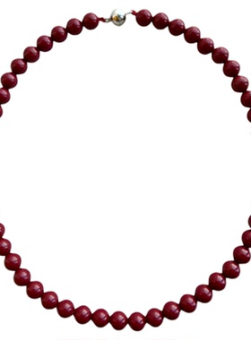 高含量朱砂97%牛血红锁骨链招财