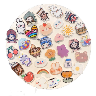 儿童卡通小胸针可爱日系别针创意书包挂件徽章女童亚克力胸牌装饰