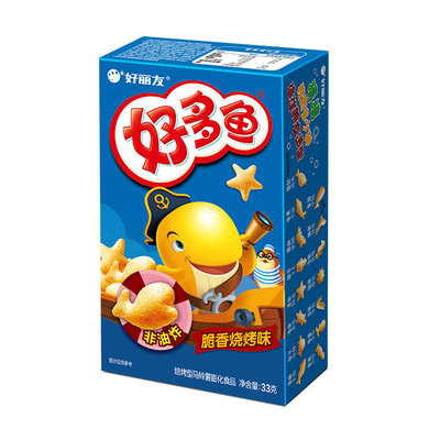 好丽友好多鱼膨化食品盒装多口味糖嘻嘻休闲零食小吃儿童解馋
