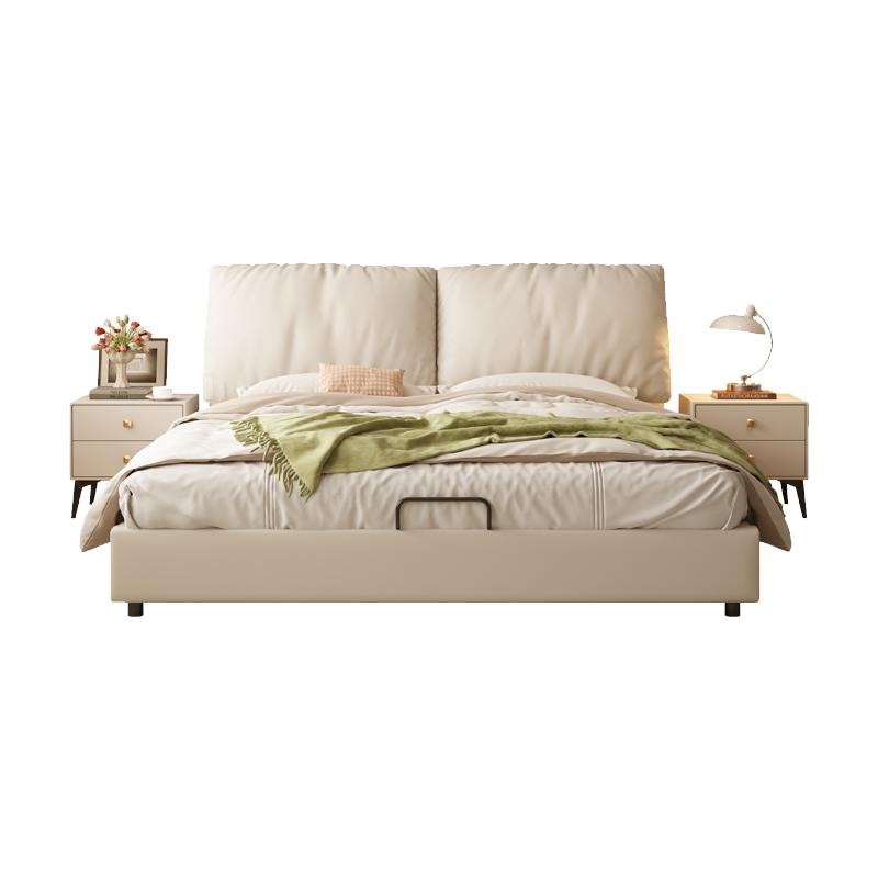 实木床双人床现代简约1.8米床主卧大床1.5米床大象耳朵床单人床架