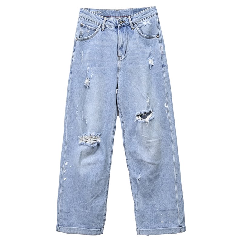 ABLEJEANS女士高腰阔腿牛仔裤