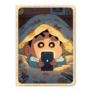 适用于华为平板matepadpro保护套新款荣耀GT保护壳蜡笔小新13英寸带笔槽m6双面磁吸柔光11.5s卡通散热c5防摔