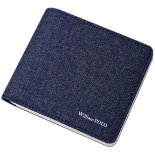 英皇保罗钱包男短款帆布年轻人韩版潮大学生个性简约百搭卡包小巧