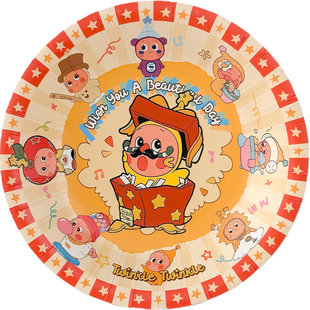 可爱星星人生日一次性餐具餐盘桌布儿童派对用品主题布置儿童周岁