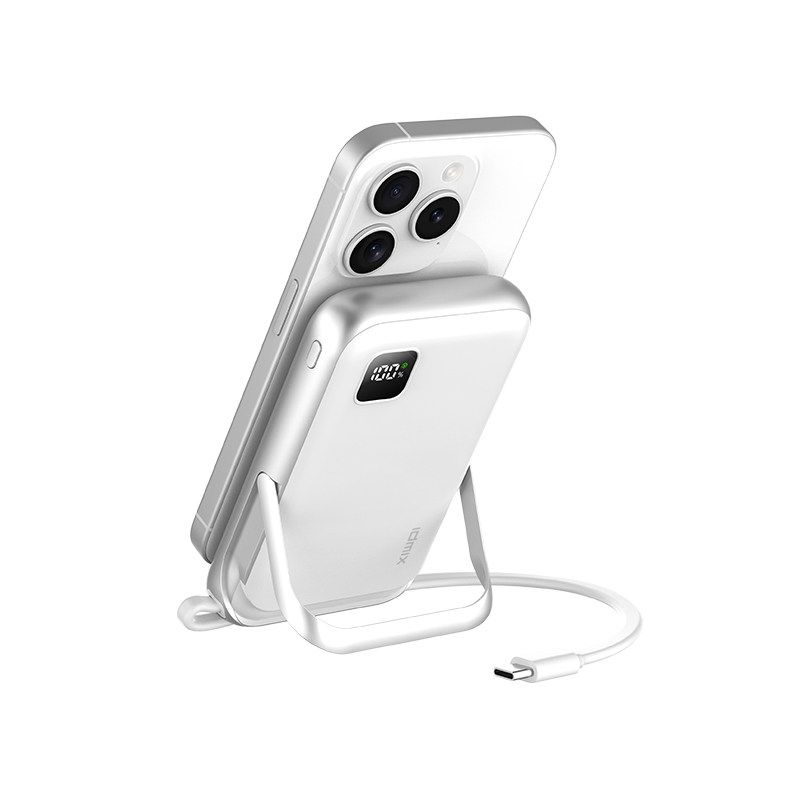 IDMIX自带线35W磁吸无线充电宝iWatch充电Magsafe支架适用iPhone17Pro超薄iPhone16/1