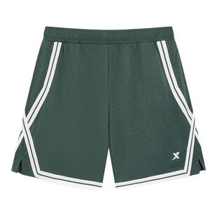 特步男针织五分裤2025夏季新款潮流篮球休闲运动短裤975229610181