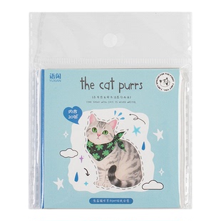 角落猫咪PET切模贴纸书复古可爱萌宠图案手帐生活小物装饰diy贴画