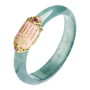 Blue hour七夕节天然翡翠戒指女纯银轻奢高级感玉石指环对戒送礼