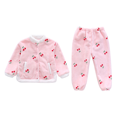 女宝宝洋气加绒加厚套装冬季冬装