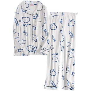 梦蜜月子服春夏产后夏季薄款纯棉纱布孕妇睡衣女春秋哺乳家居服