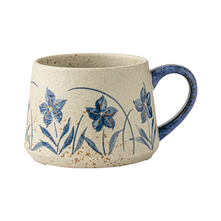 巷子尾〖中式雅致〗青花火石马克杯陶瓷咖啡杯精致高档办公室水杯