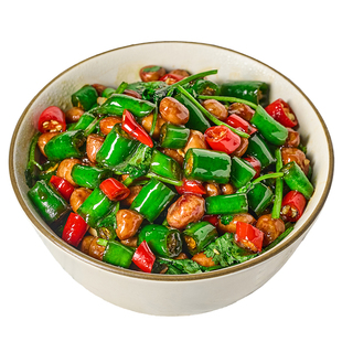 辣二婶腌辣椒花生香菜酱江西特产农家自制辣椒酱下饭菜拌饭酱咸菜