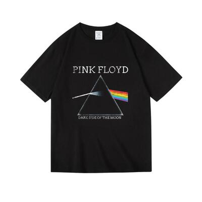 欧美摇滚pinkfloyd月之暗面T恤