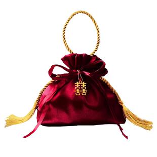 喜糖袋子结婚专用喜糖礼盒婚礼伴手礼回礼礼袋手提布袋糖果喜糖盒