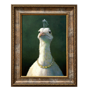 《天使爱美丽》电影同款装饰油画米切尔索瓦 Michael Sowa孔雀狗