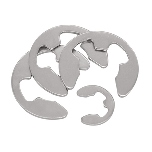 304不锈钢开口卡簧挡圈弹性e型e卡卡扣门锁簧外轴承轴用档圈卡黄