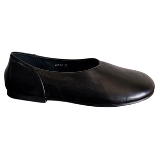 【烁掌柜】复古文艺手工真皮女鞋头层牛皮软底软面平底浅口奶奶鞋