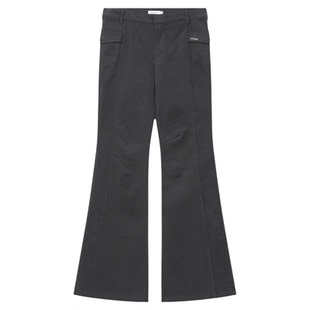 安宥真直井怜同款MISEKI韩国百搭微喇修身休闲裤女显瘦直筒长裤子