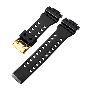 casio沐时替换g-shock卡西欧表带ga110手表带配件黑金100男款140