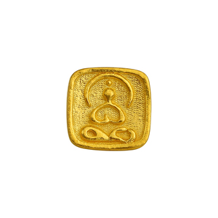 老克勒古法黄金无相佛999足金手链扣接头扣子配饰编织扣头尾扣女