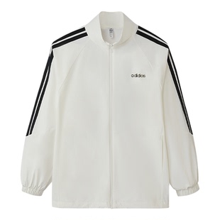 Adidas/阿迪达斯正品新款女士运动保暖经典拉链立领夹克KQ5371