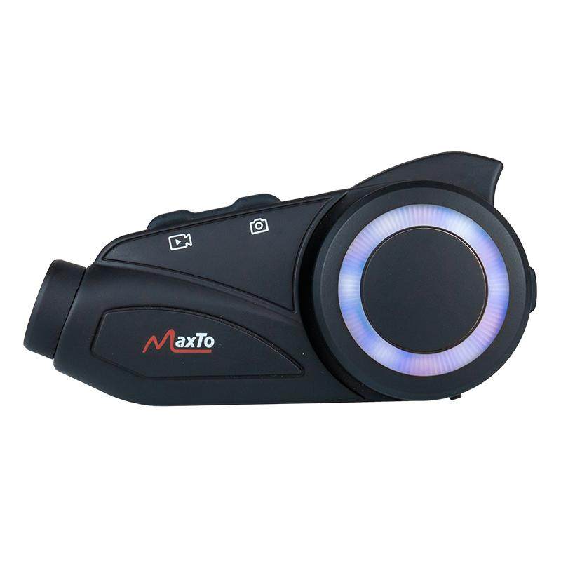 Maxto M3S摩托车头盔蓝牙耳机防水2K高清夜视摄像拍照行车记录仪
