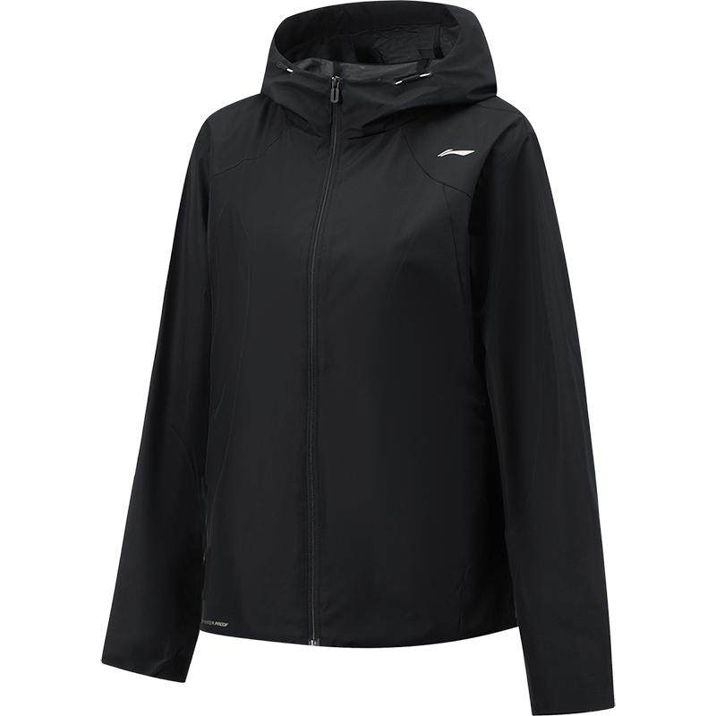 李宁外套女子跑步健身2026新品连帽防风服上衣春季梭织运动风衣