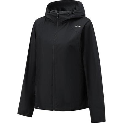 李宁防晒连帽女运动风衣