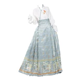 汉服出租女成人齐腰马面裙日常款汉元素套装夏秋季薄款伴娘服租赁