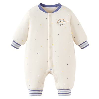 babylove【彩虹全能衣】婴儿连体衣秋冬宝宝恒温保暖薄夹棉哈衣