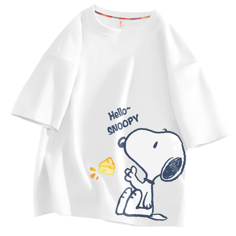 男童t恤短袖夏季纯棉儿童夏装中大童宽松炸街史努比童装上衣ins潮