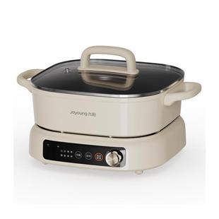 九阳IH秒涮电火锅分体家用多功能煎炒电热煮锅电磁鸳鸯不粘烹饪机