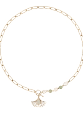 AJIDOU阿吉豆项链女银杏时尚首饰线下专柜同款锁骨链颈链