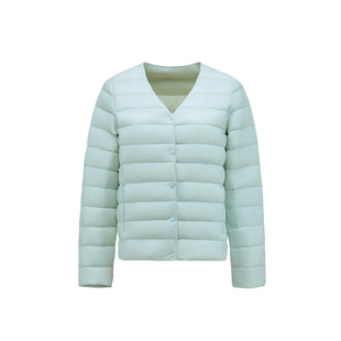 帆泊轻薄排骨羽绒服女内胆2025新款短款圆领休闲内穿轻便百搭外套