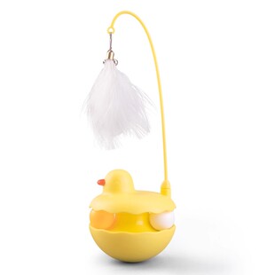 不倒翁猫玩具自嗨解闷神器羽毛逗猫棒耐咬球消耗体力的小猫咪用品