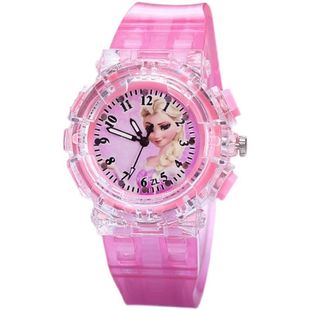 儿童艾莎公主手表女孩玩具发光冰雪奇缘爱莎卡通小孩电子女童防水