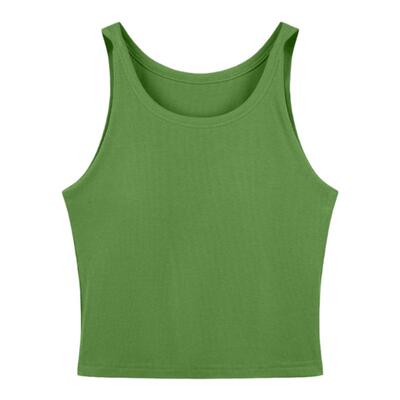 绿色吊带挂脖背心女夏